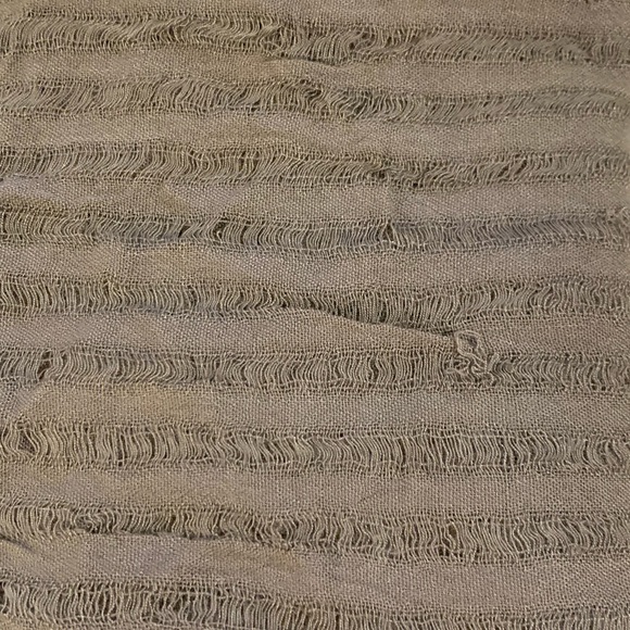 Grey charcoal pattern scarf wrap with fringe details and pretty pattern! - Picture 7 of 10